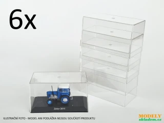 plexi kryt - výška 8cm - vitrína bez podlážky - sada 6ks